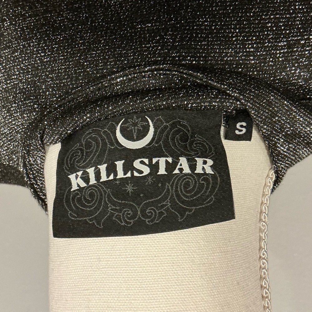 Shimmer Silver Cropped Blouse - Picture 4 of 5